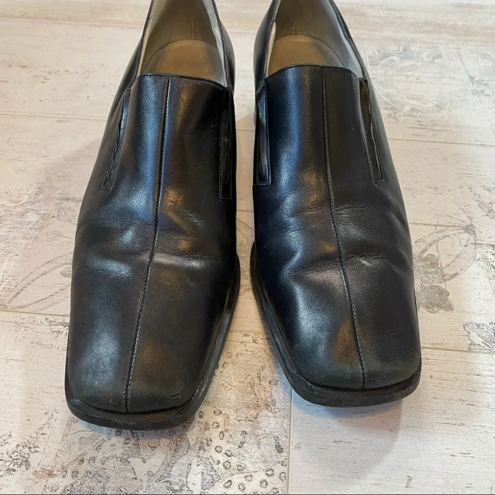 Men’s Ecco Black Leather Slip On Dress Shoes